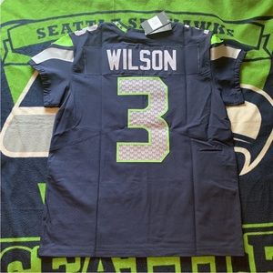 Men's Nike Seattle Seahawks Russell Wilson #3 Authentic Vapor Elite Jersey Sz 44